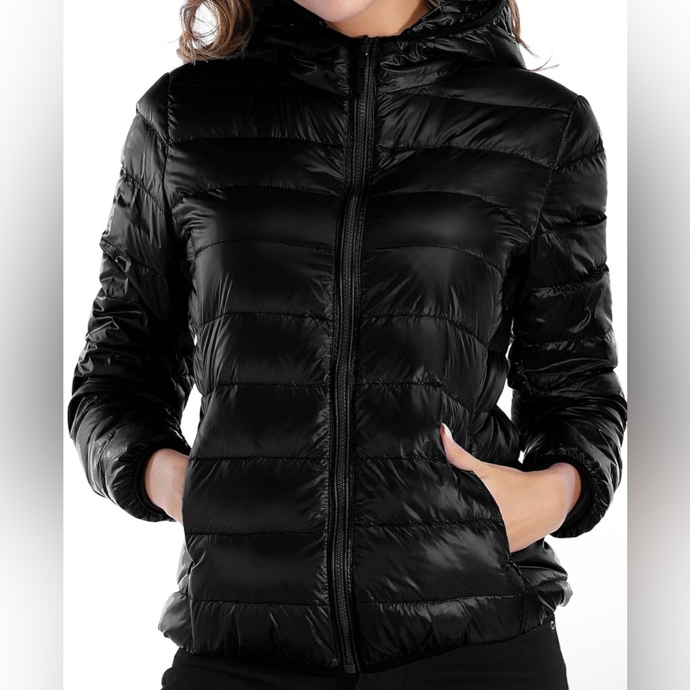New Sarin Mathews Womens Packable Ultra Lightweight Down Jacket Puffer Coat - M - Picture 1 of 3
